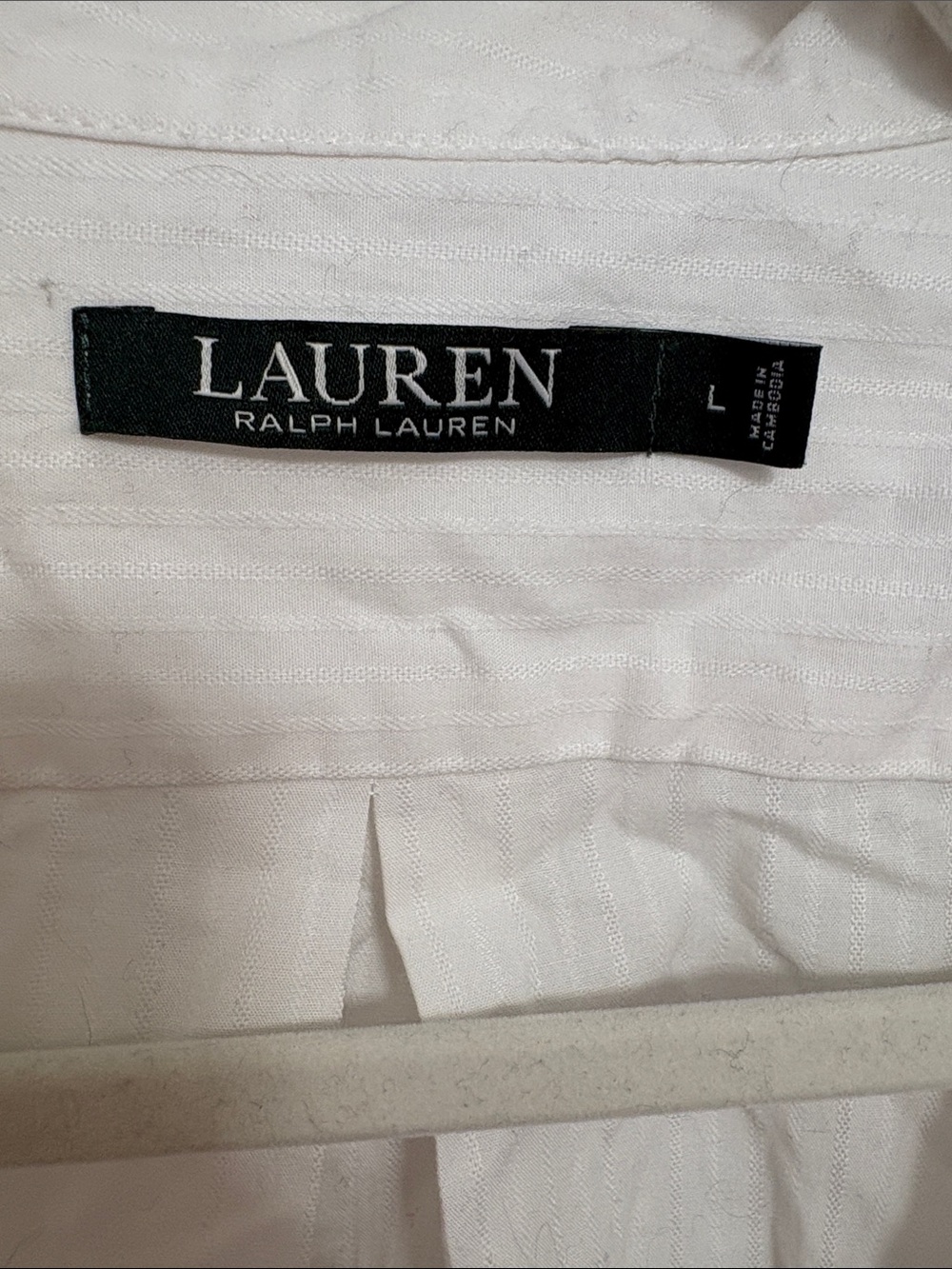 Ralph Lauren White Button-Down Shirt with RLL Chest Monogram - Picture 5 of 8